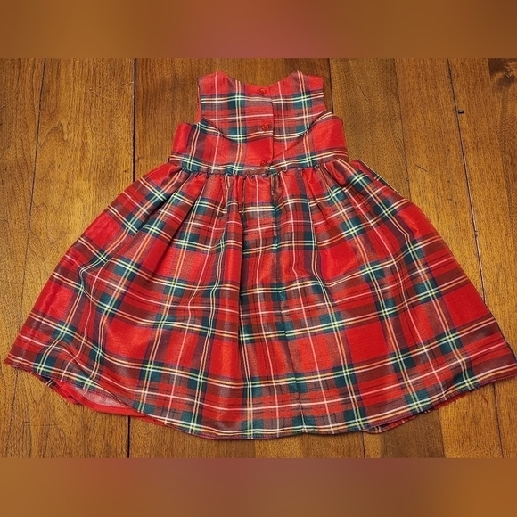 𝅺LAURA Ashley London Girls Christmas Plaid Dress - Picture 2 of 7
